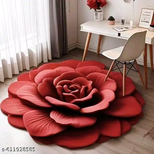 3D Rose Shape Floor Mat