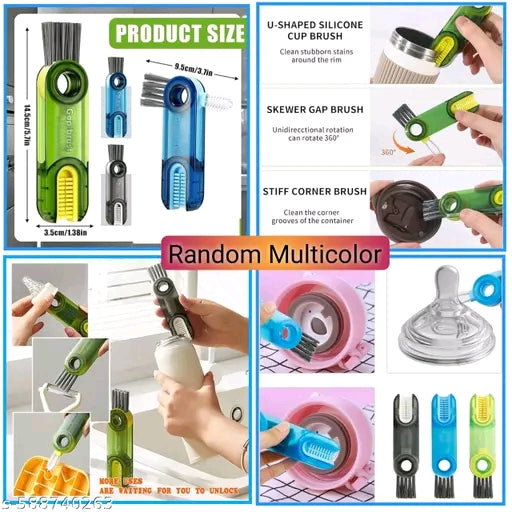 3-in-1 Cleaning Brush Compact Tool! Pack of 3