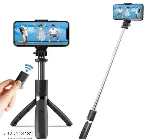 Wireless Bluetooth R1 Foldable Mini Tripod & Selfie Stick — your perfect travel and content-creation companion! 🌍