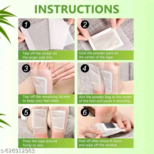 60 Set of Foot Pads — designed for detox, pain relief, improved sleep, and daily comfort.