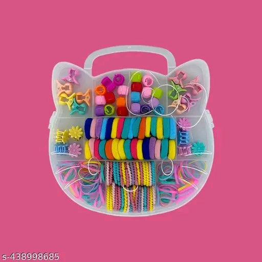 Cute Beaded Hair Rubber Bands – Set of 3 Different Colors