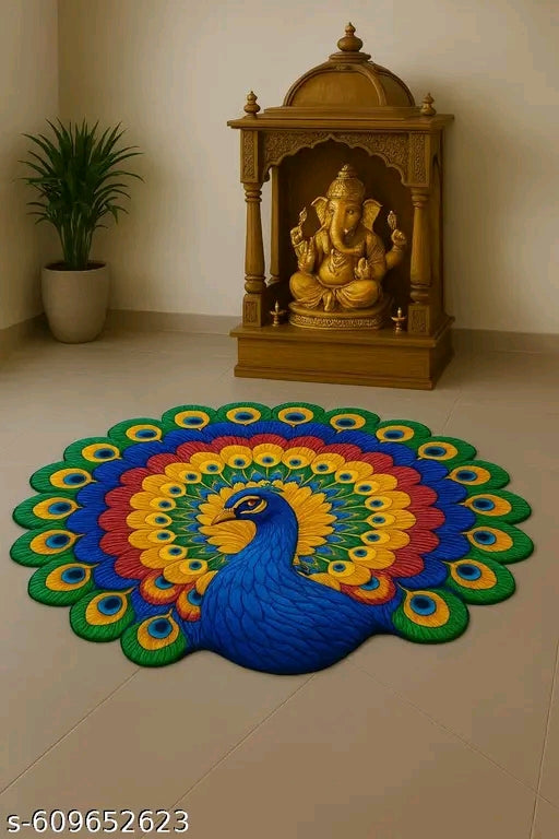 Peacock Design Door Mat
