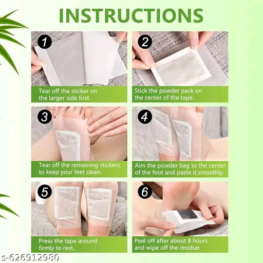 60 Set of Foot Pads — designed for detox, pain relief, improved sleep, and daily comfort.