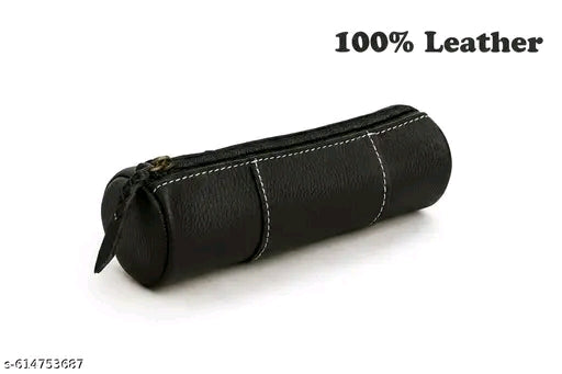 Premium Leather Combo Pencil Pouch | Multipurpose Leather Pouch for Office, School, Travel | Stylish & Durable Zipper Case | Unisex Leather Stationery Organizer