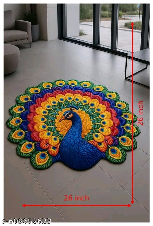 Peacock Design Door Mat