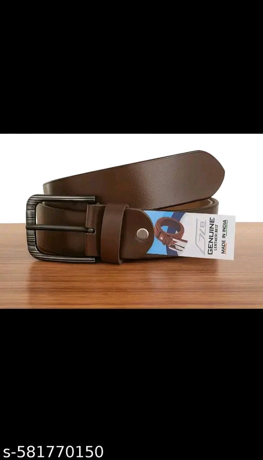 Men’s Genuine Leather Belt for Men | Premium Full-Grain Leather | Durable Metal Buckle pack of 2