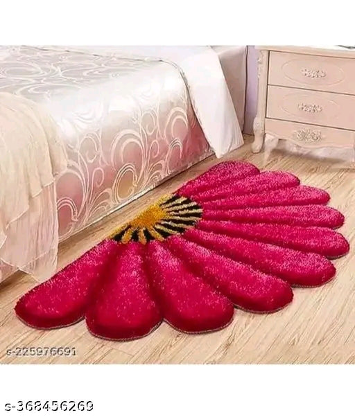 Anti slip half sun flower shaped door mat